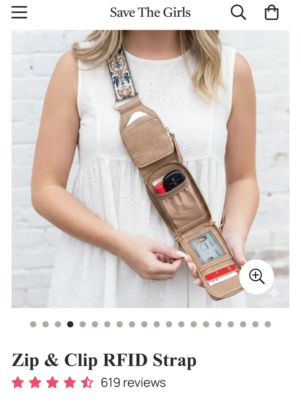Tan Leather Crossbody Belt Bag with Decorative Woven Strap